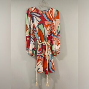 Alexis for Target mixed florals long sleeve mini dress XL